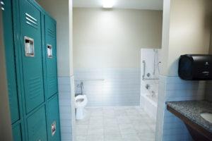 Bathroom in therapy area of Cascadia of Boise, Idaho a skilled nursing and rehabilitation facility