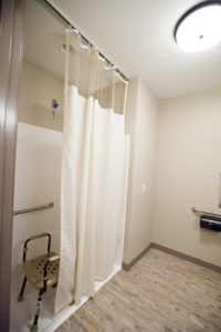 Bathroom in therapy area of Cascadia of Boise, Idaho a skilled nursing and therapy facility