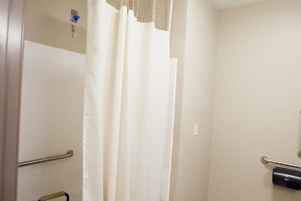 Bathroom in therapy area of Cascadia of Boise, Idaho a skilled nursing and therapy facility