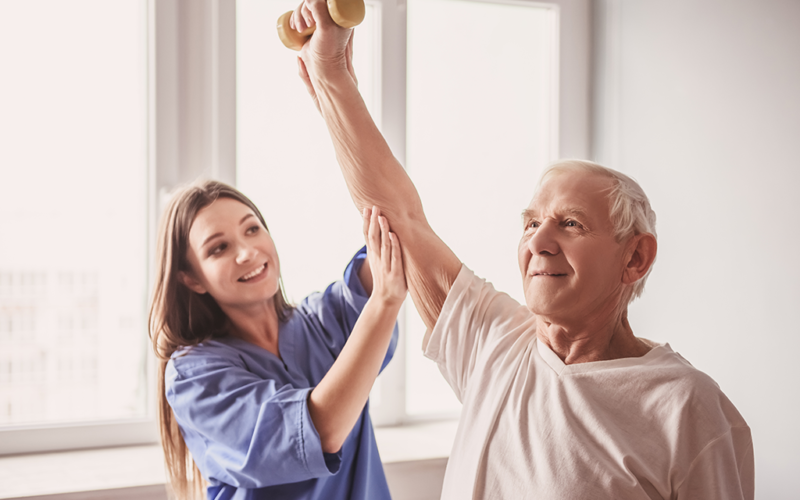 Physical therapy session at Cascadia of Boise, Idaho